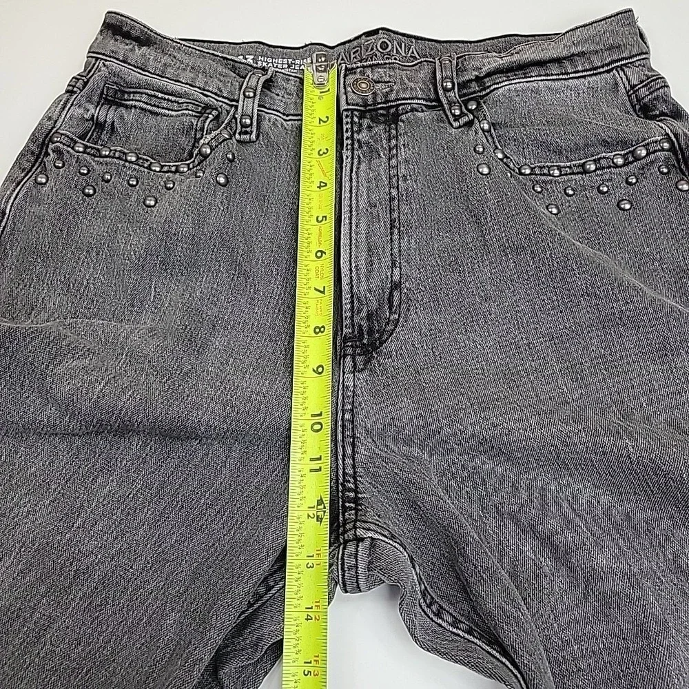 Arizona Jean Co Jeans WIDE LEG Women's Size 13 Y2K Skater Rock Black Medium Wash